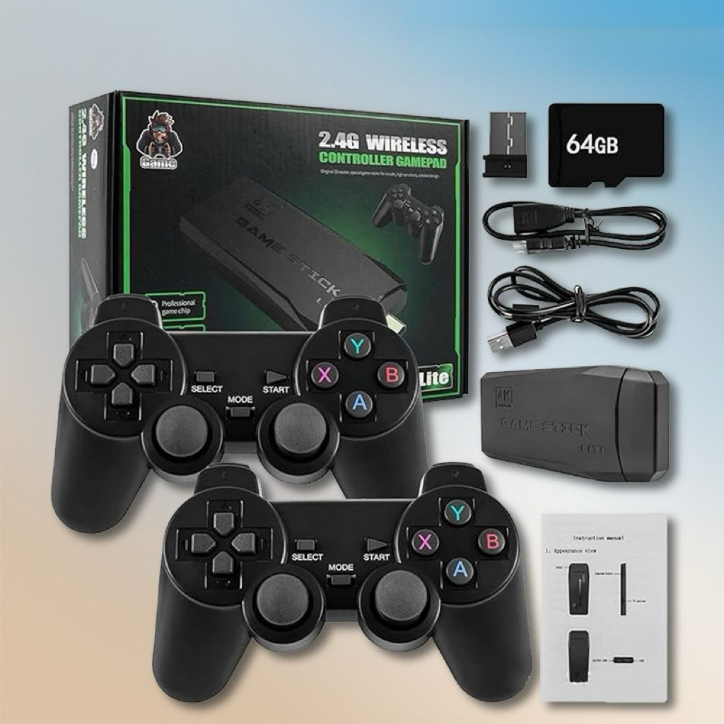 ¡Consola de Videojuego Game Stick 64G! 🎮🔥 Diversión Ilimitada en tu Pantalla 💥 Oferta Especial + Envío Gratis 🚚 ¡Revive los Mejores Clásicos Hoy!