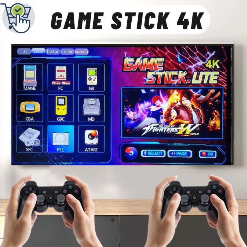 ¡Consola de Videojuego Game Stick 64G! 🎮🔥 Diversión Ilimitada en tu Pantalla 💥 Oferta Especial + Envío Gratis 🚚 ¡Revive los Mejores Clásicos Hoy!